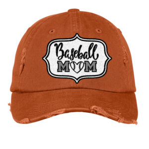 Baseball Mom Patch - Distressed Cap